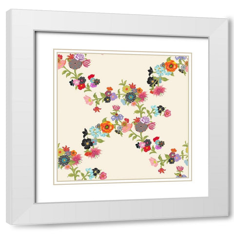 Florist White Modern Wood Framed Art Print with Double Matting by HUE and MI and Sangita