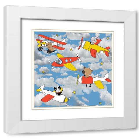 Low Clouds White Modern Wood Framed Art Print with Double Matting by HUE and MI and Sangita