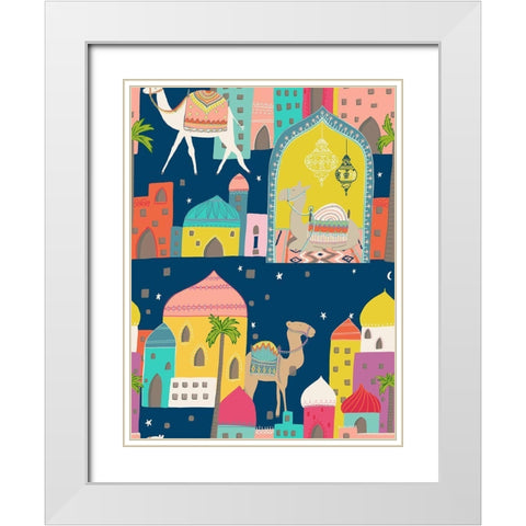 Whos Got The Hump White Modern Wood Framed Art Print with Double Matting by HUE and MI and Sangita