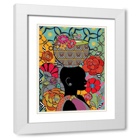 woman 2 White Modern Wood Framed Art Print with Double Matting by HUE and MI and Sangita