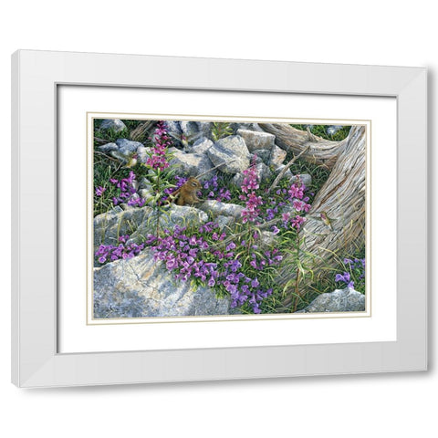 Squirrel Painting White Modern Wood Framed Art Print with Double Matting by Tift, Jeff