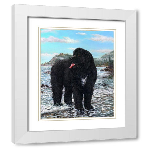 SEAMAN White Modern Wood Framed Art Print with Double Matting by Tift, Jeff