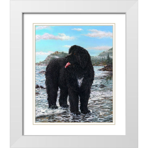 SEAMAN White Modern Wood Framed Art Print with Double Matting by Tift, Jeff