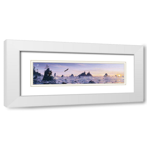 Eagles Nest 2 White Modern Wood Framed Art Print with Double Matting by Tift, Jeff