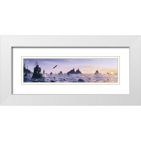 Eagles Nest 2 White Modern Wood Framed Art Print with Double Matting by Tift, Jeff