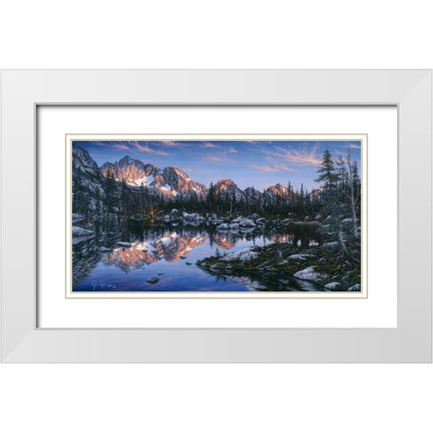 The Visitor 2 White Modern Wood Framed Art Print with Double Matting by Tift, Jeff