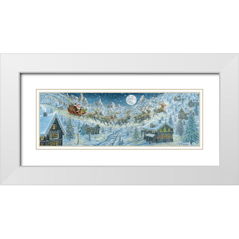 Xmas pnti 777 White Modern Wood Framed Art Print with Double Matting by Tift, Jeff