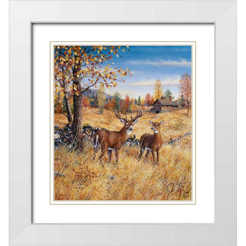 Colors Of Autumn White Modern Wood Framed Art Print with Double Matting by Tift, Jeff