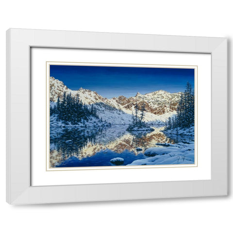 Lake Minotaur White Modern Wood Framed Art Print with Double Matting by Tift, Jeff