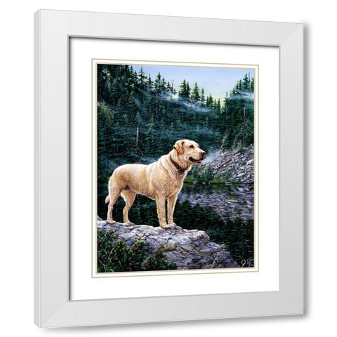 Standing Tall White Modern Wood Framed Art Print with Double Matting by Tift, Jeff