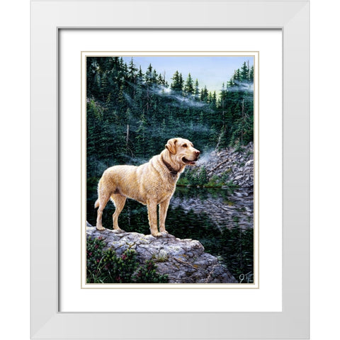 Standing Tall White Modern Wood Framed Art Print with Double Matting by Tift, Jeff