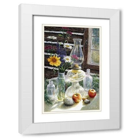 At The Window White Modern Wood Framed Art Print with Double Matting by Tift, Jeff