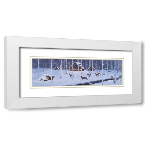 Holiday Silence White Modern Wood Framed Art Print with Double Matting by Tift, Jeff