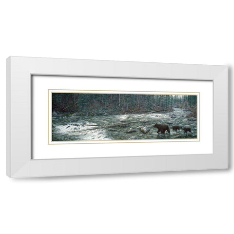Cool Creek White Modern Wood Framed Art Print with Double Matting by Tift, Jeff