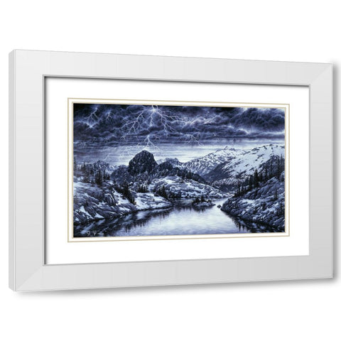 Stormwatch White Modern Wood Framed Art Print with Double Matting by Tift, Jeff