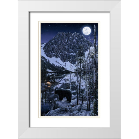 The Visitor White Modern Wood Framed Art Print with Double Matting by Tift, Jeff