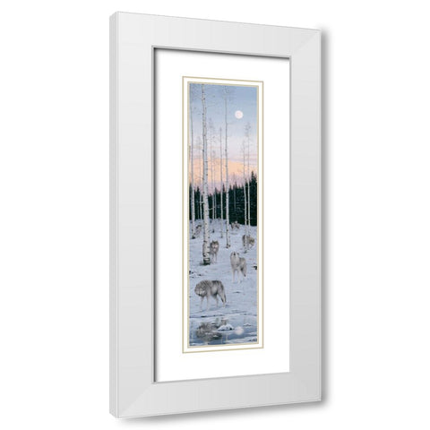 Moonlight Serenade White Modern Wood Framed Art Print with Double Matting by Tift, Jeff