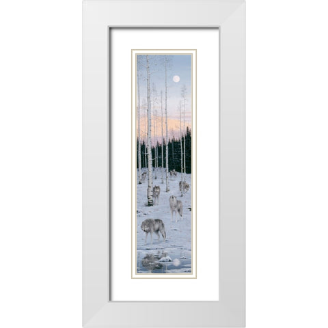 Moonlight Serenade White Modern Wood Framed Art Print with Double Matting by Tift, Jeff