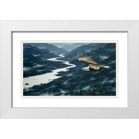 On The Silent Wings Of Freedom White Modern Wood Framed Art Print with Double Matting by Tift, Jeff