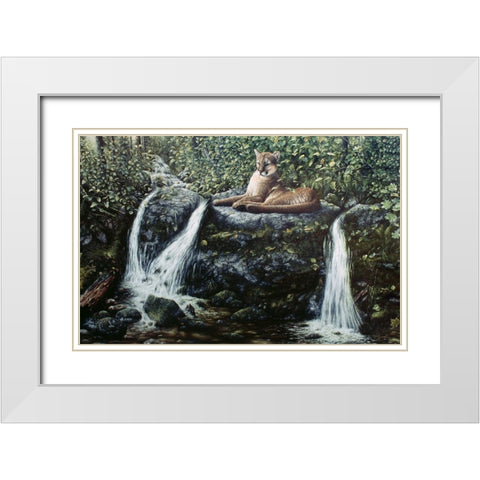 Solitude White Modern Wood Framed Art Print with Double Matting by Tift, Jeff