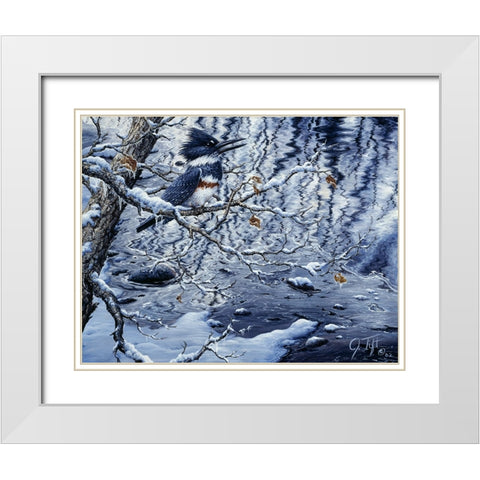Icy Reflections White Modern Wood Framed Art Print with Double Matting by Tift, Jeff