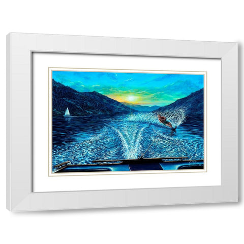 L. Chelan White Modern Wood Framed Art Print with Double Matting by Tift, Jeff