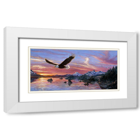 Silent Wings Of Freedom White Modern Wood Framed Art Print with Double Matting by Tift, Jeff