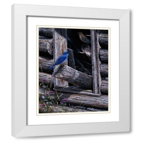 Meeting Place White Modern Wood Framed Art Print with Double Matting by Tift, Jeff