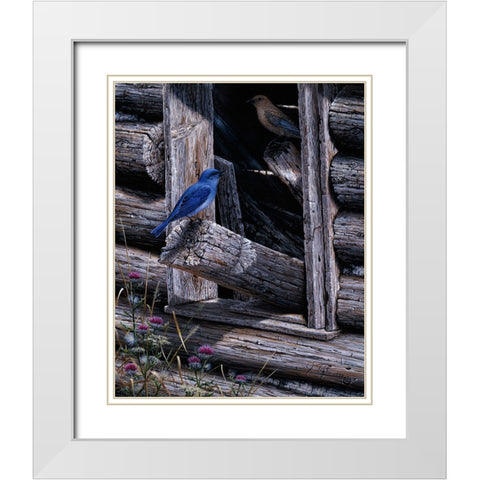 Meeting Place White Modern Wood Framed Art Print with Double Matting by Tift, Jeff