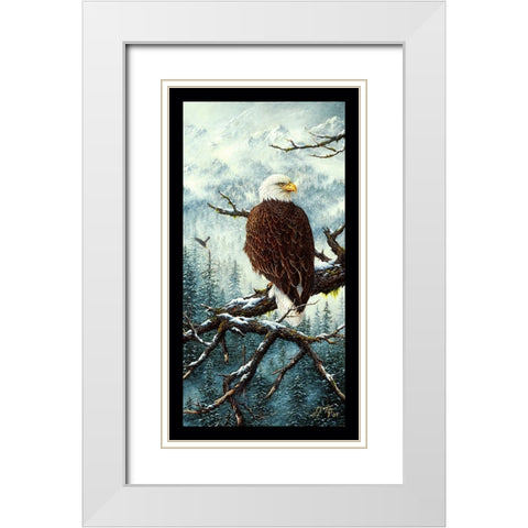 Eagle Rest White Modern Wood Framed Art Print with Double Matting by Tift, Jeff