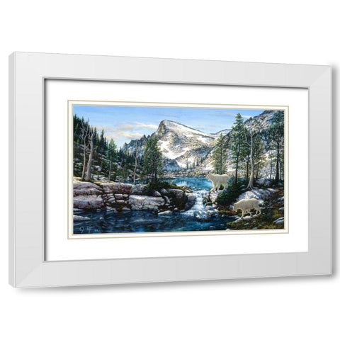 Summer In The Enchantments White Modern Wood Framed Art Print with Double Matting by Tift, Jeff