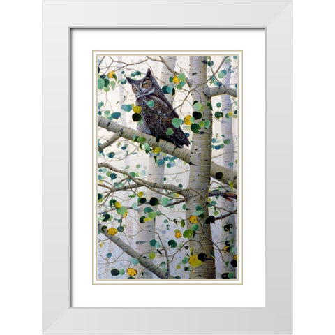 Watchful Eyes 2 White Modern Wood Framed Art Print with Double Matting by Tift, Jeff