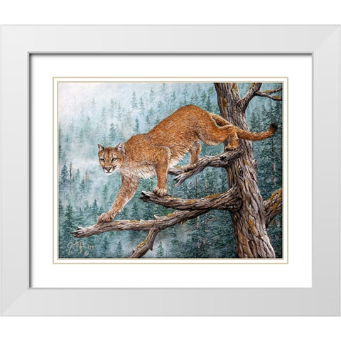 High Climber White Modern Wood Framed Art Print with Double Matting by Tift, Jeff