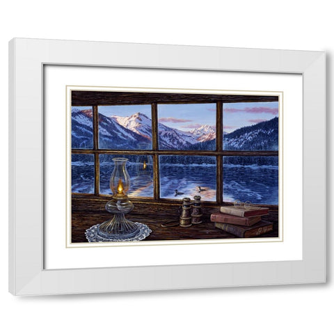 A Room With A View White Modern Wood Framed Art Print with Double Matting by Tift, Jeff
