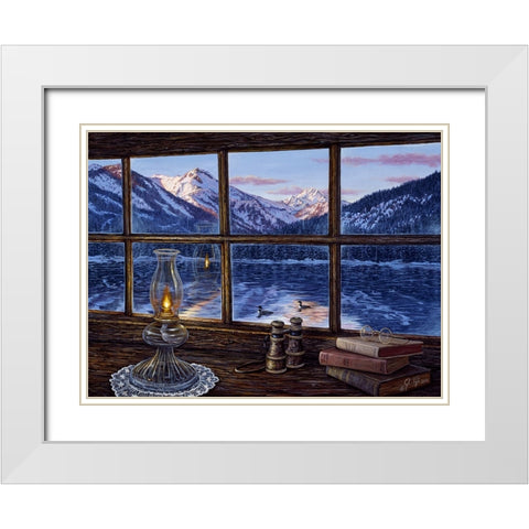 A Room With A View White Modern Wood Framed Art Print with Double Matting by Tift, Jeff