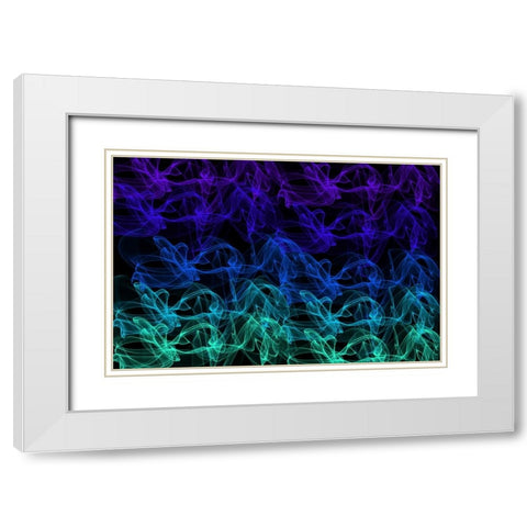 Ethereal Frequency 1 White Modern Wood Framed Art Print with Double Matting by Jenny Rainbow Fine Art