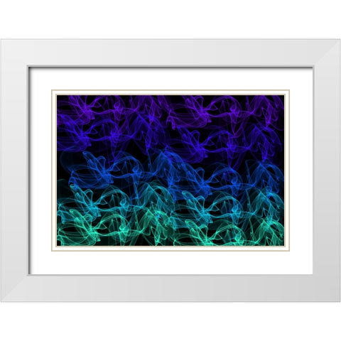 Ethereal Frequency 1 White Modern Wood Framed Art Print with Double Matting by Jenny Rainbow Fine Art