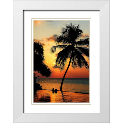 Maldives Dream Comes True 1 White Modern Wood Framed Art Print with Double Matting by Jenny Rainbow Fine Art