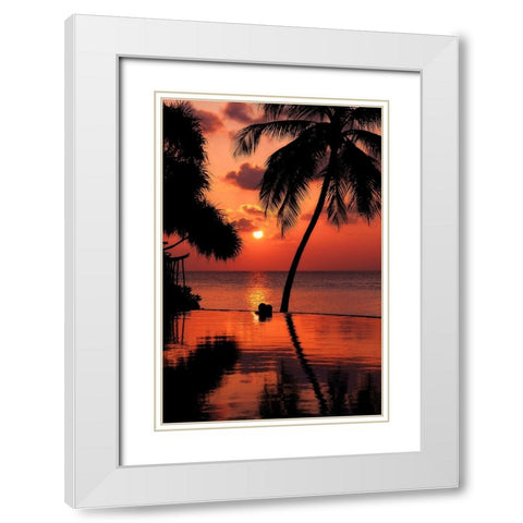 Maldives Dream Comes True 2 White Modern Wood Framed Art Print with Double Matting by Jenny Rainbow Fine Art