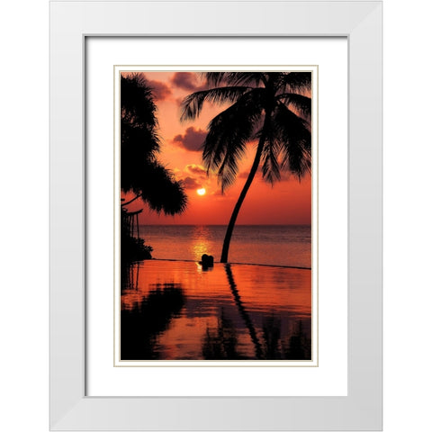 Maldives Dream Comes True 2 White Modern Wood Framed Art Print with Double Matting by Jenny Rainbow Fine Art