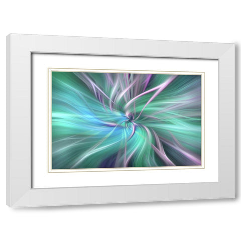 Mystery of Colors Fields of Ice White Modern Wood Framed Art Print with Double Matting by Jenny Rainbow Fine Art