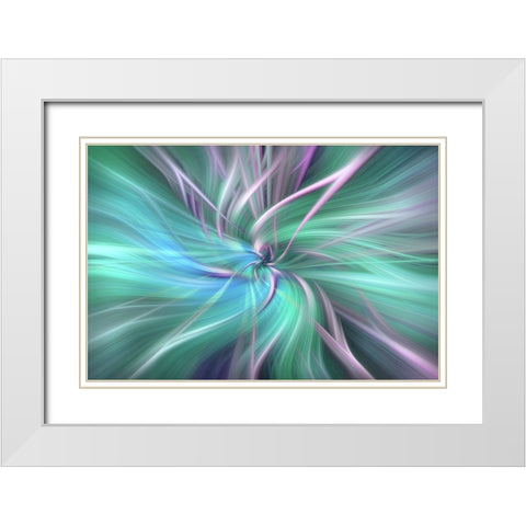 Mystery of Colors Fields of Ice White Modern Wood Framed Art Print with Double Matting by Jenny Rainbow Fine Art