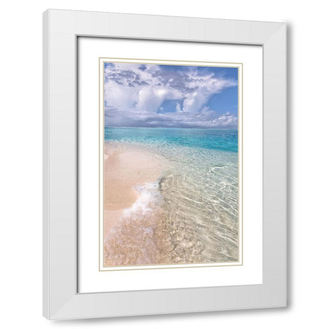 Natural Wonder Maldives White Modern Wood Framed Art Print with Double Matting by Jenny Rainbow Fine Art