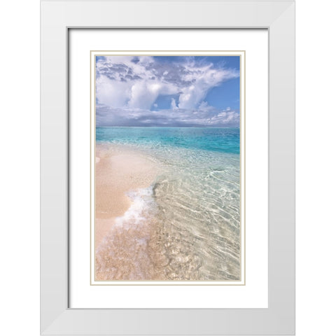 Natural Wonder Maldives White Modern Wood Framed Art Print with Double Matting by Jenny Rainbow Fine Art