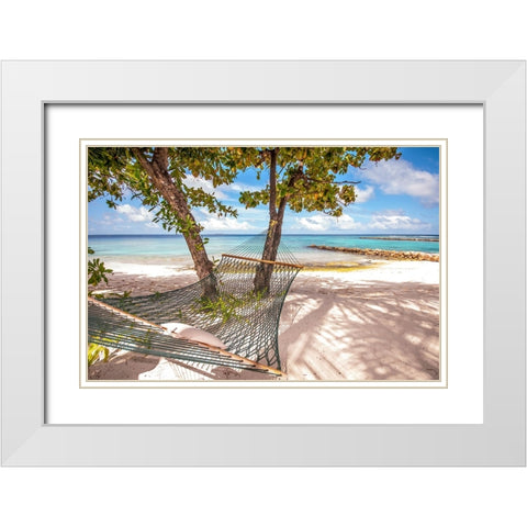 Rest in the Shadow White Modern Wood Framed Art Print with Double Matting by Jenny Rainbow Fine Art