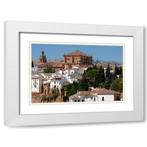 Ronda Andalusia White Modern Wood Framed Art Print with Double Matting by Jenny Rainbow Fine Art