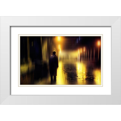 Ghost of Love 1 White Modern Wood Framed Art Print with Double Matting by Jenny Rainbow Fine Art