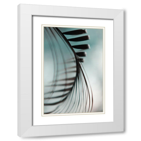 Shadow Twist White Modern Wood Framed Art Print with Double Matting by Jenny Rainbow Fine Art