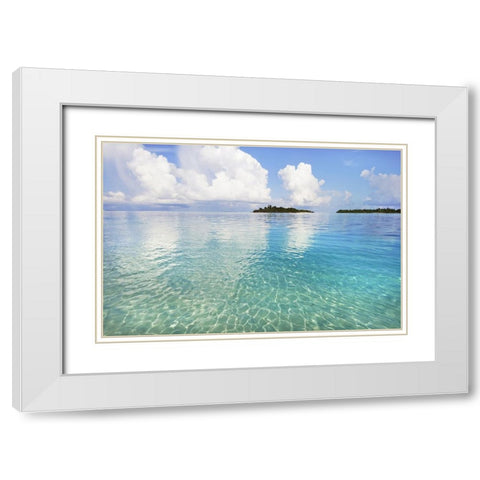 Sunny Invitation White Modern Wood Framed Art Print with Double Matting by Jenny Rainbow Fine Art