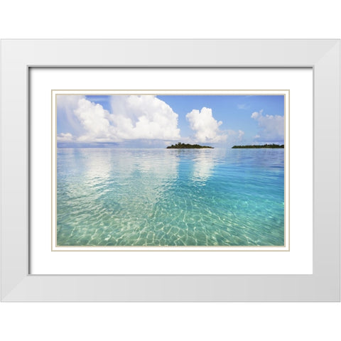 Sunny Invitation White Modern Wood Framed Art Print with Double Matting by Jenny Rainbow Fine Art